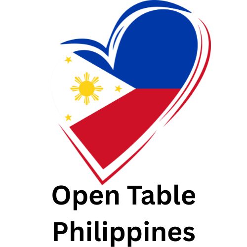 Heart-shaped Philippine flag logo "Open Table Philippines